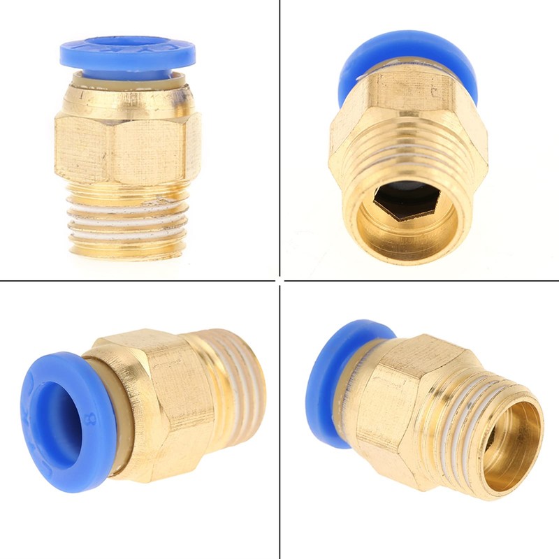 TOPINCN 10Pcs Pneumatic Quick Connector Air Fittings Adapter 8Mm Diameter