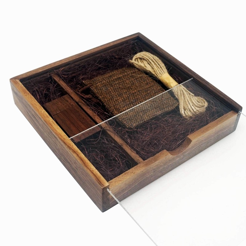 LONMAX - Memoria USB de madera de nogal de 16