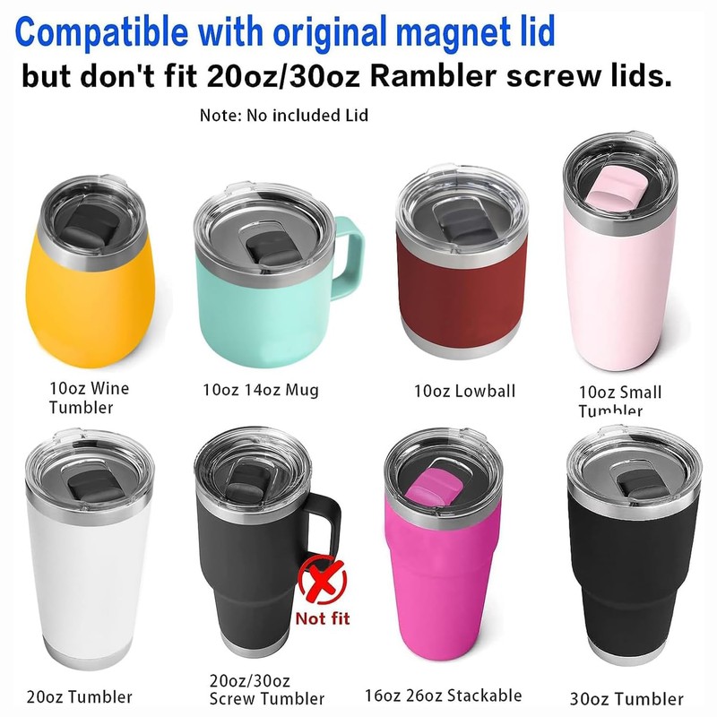Magnetic Slider Replacement Block, Compatible with YETI Lids 10 oz,