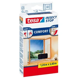 tesa Fly Screen for Floor-to-Depth Windows, Best tesa Quality, Anthracite, Clear, 1.2m x 2.4m