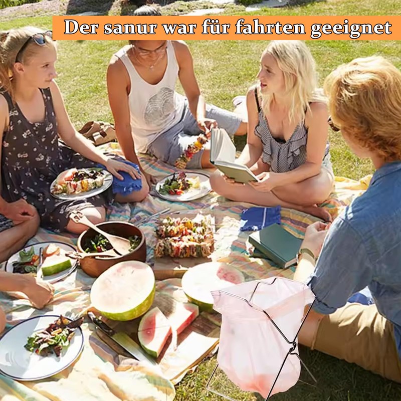 hssopa Pack of 150 Bin Liners with Carry Handle, 32