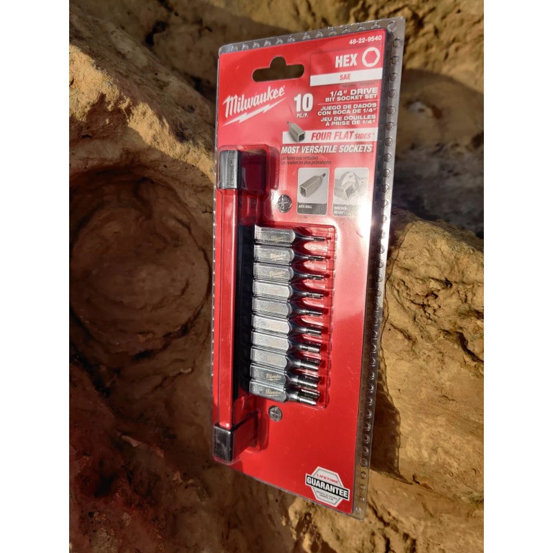 Milwaukee 48-22-9540 1/4" Drive Hex Bit Socket Set - 10
