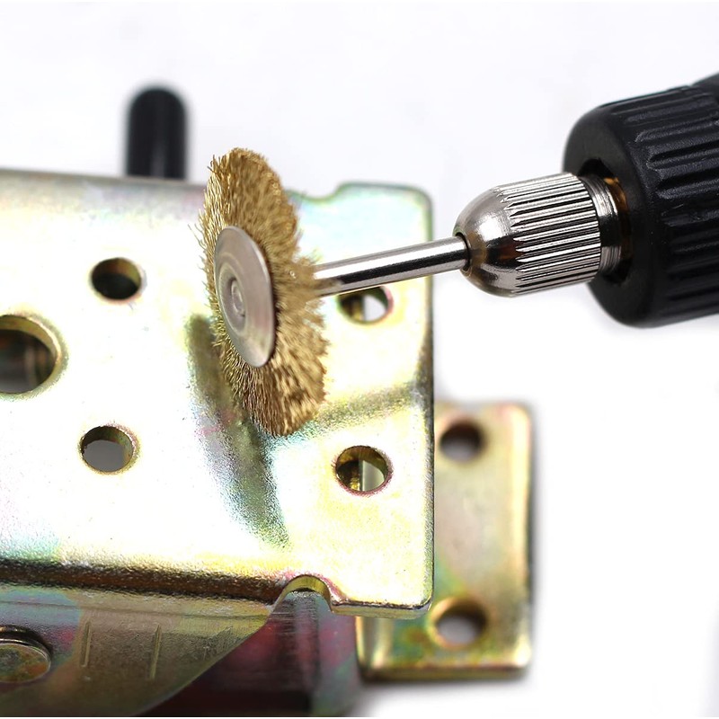 20pcs Dia 25mm Rotary Tool Brass Wheel Wire Brush Set