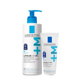 La Roche-Posay Lipikar Triple Repair Moisturizing Cream Full Size 400 ML and Travel Size Mini 75 ML