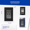 Megaluz HY-J310 Placa Contacto Tomacorriente Inteligente Conector USB 2 Puertos