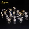 USA Warehouse Local Shipping Classical 4Prong Earring Real S925 Gold