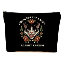 Cat Lover Gifts for Women Funny Makeup Bag Toiletry Bag Cosmetic Bag for Christmas Thanksgiving Birthday Cat Mom Gifts Cat Themed Gifts Cat Gifts for Women Girls Friend Bestie Coworker Manager