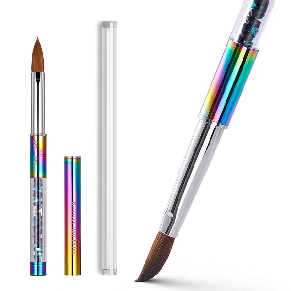 Shine Chance 100% Kolinsky Rainbow Rhinestone decorated in Handle Acrylic