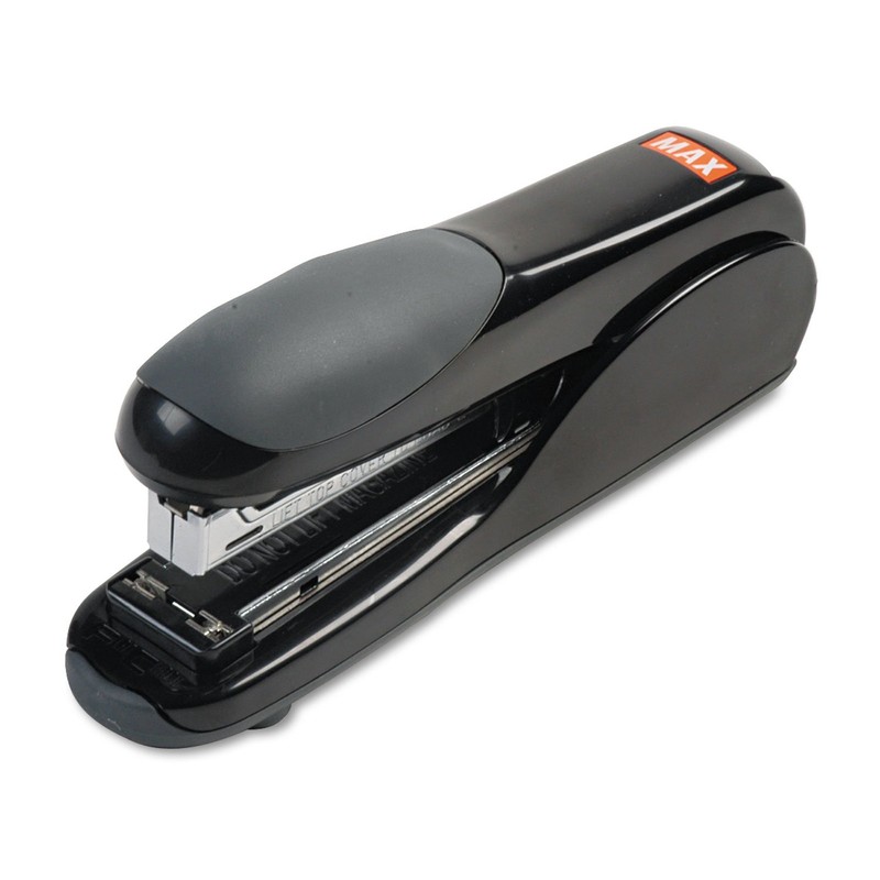 Max Flat-Clinch Black Standard Stapler with 30 Sheet Capacity (HD-50DFBK)