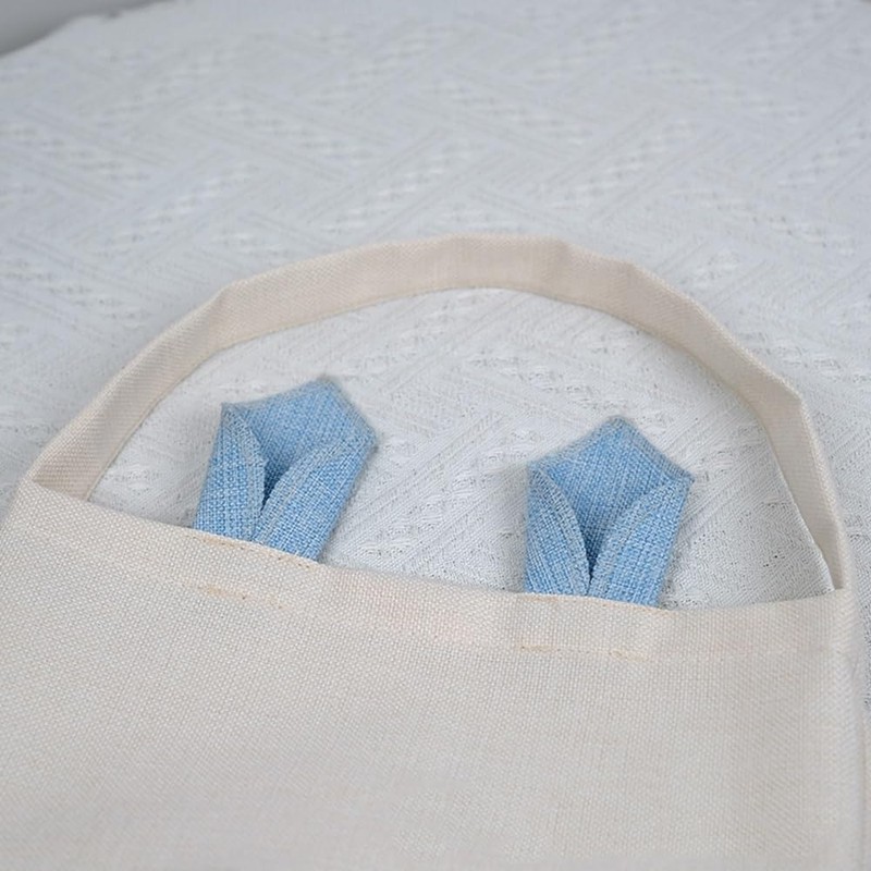 Easter Baskets, Rabbit Canvas Bucket with Handle Canvas for Easter