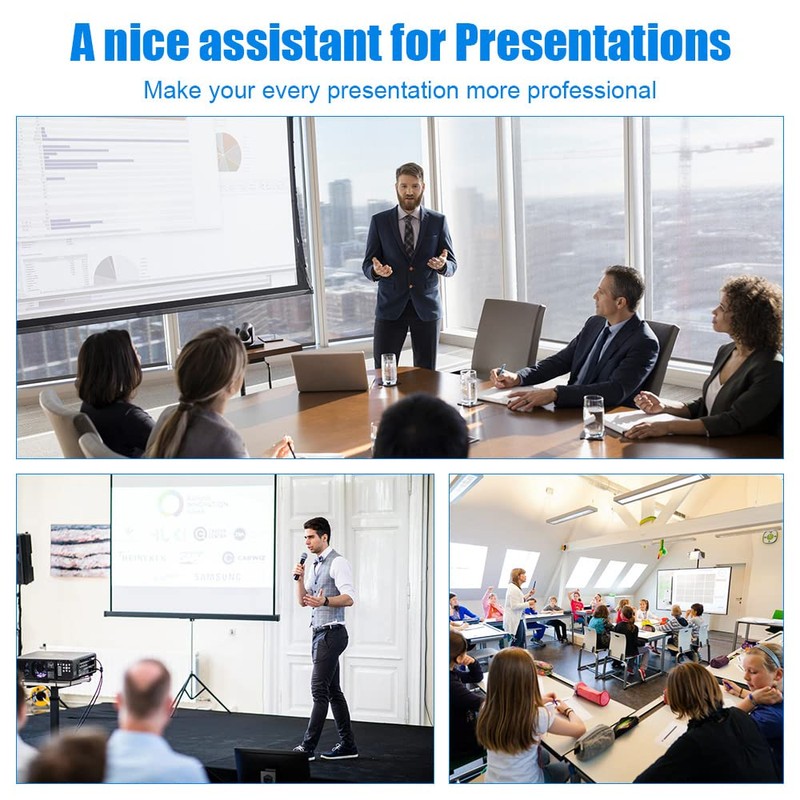 AMERTEER Presentation Clicker for PowerPoint, Wireless Presenter Remote 2.4GHz PowerPoint