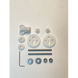 2PCS Toilet Seat Hinge Bolts Kit for Angol Shiold Toilet Seat with Quiet Close, Quick Release Hinges, Heavy Duty Stainless Steel Bolts With Extra Long Nut