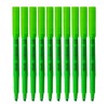 Pen-S Fluorescent Highlighter Pens, GREEN, Chisel Tip, 1-4mm Lines, Pack