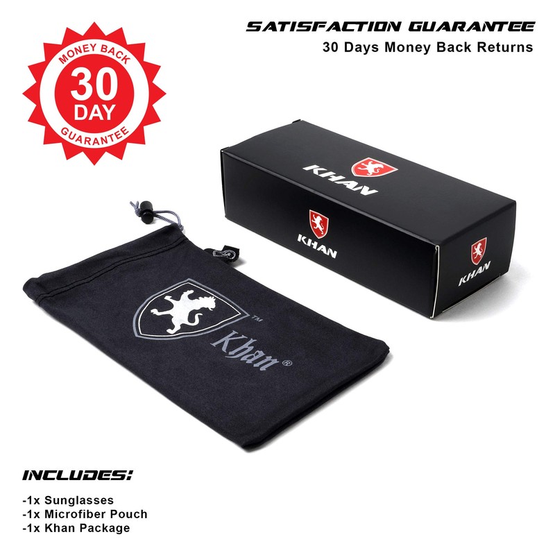 Khan Clutch - Squared Aviators Sunglasses (Brown)