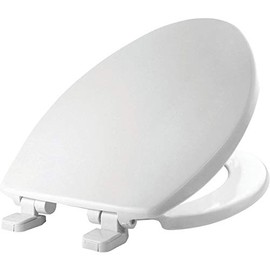 Mayfair Slow Close Elongated White Plastic Toilet Seat