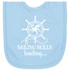 inktastic Sailing Skills Loading Maritime Boating Newborn Bib Light Blue