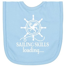 inktastic Sailing Skills Loading Maritime Boating Newborn Bib Light Blue 45714