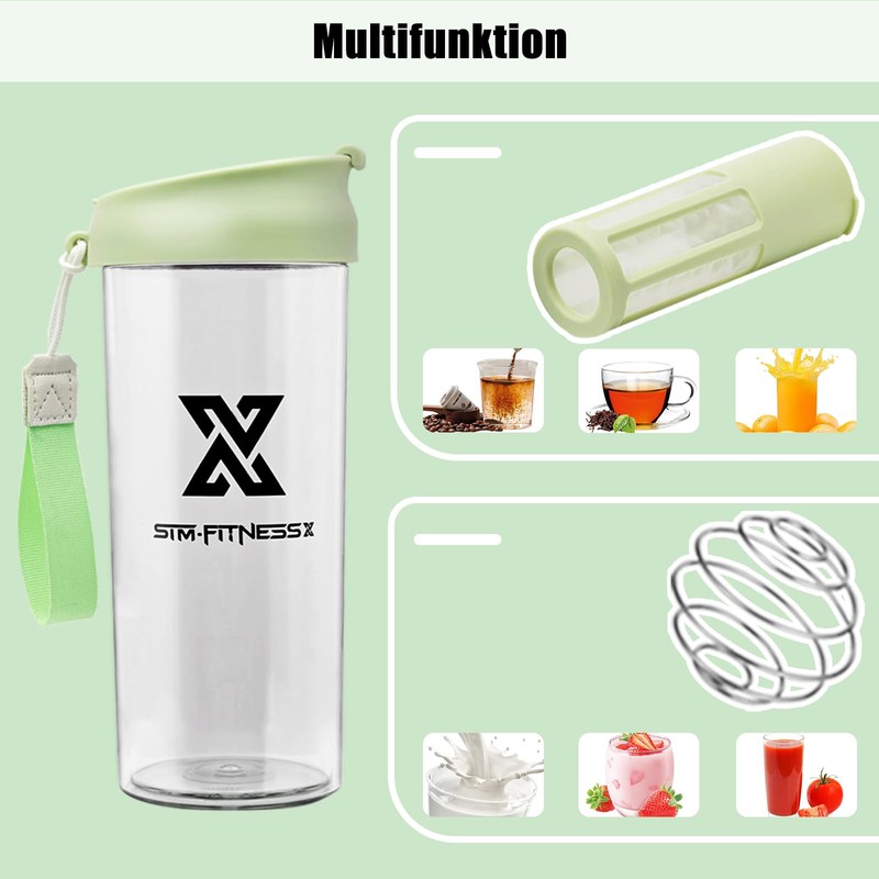 X SIM FITNESSX Protein Shaker, Fruit Container, Cold Brew Coffee