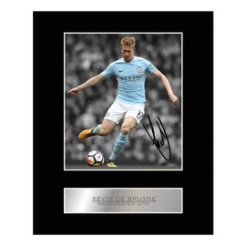 Kevin De Bruyne Print Signed Mounted Photo Display