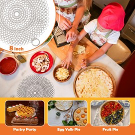 Leoezx Pie Weights for Baking Crust | Round Metal Pie Weight Chain | weight of stainless steel 316 pie | Dough Kitchen Cooking Blind Pastry | Alternative to Traditional Ceramic Pie Weights