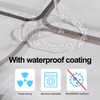 Dufu Waterproof Shower Curtain, Washable Quick Drying Textile Fabric Polyester