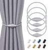 NICEEC 4 Pack Upgrade Magnetic Curtain Tiebacks 16 Inch Handmade