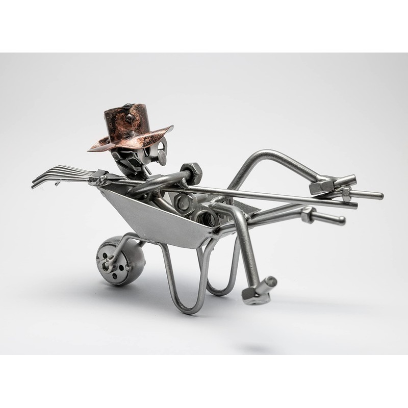 STEEMO Screw Man Gardener Garden Pensioner Gift Metal Decoration 19