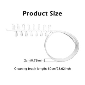 2 Pcs Rolling Washing Machine Cleaning Brush,Long Flexible Cleaning Brush Nylon Rolling Brush for Washing Machine Vent Cleaning(size:60cm)