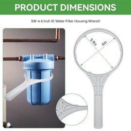 2 Pack 144368 SW-4 Water Filter Housing Wrench 6 inch ID for Whole House Filter Compatible with American Plumber W2010-PR, 152015, W2015-PR, 152017, 152022, 144368, Whirlpool and Keystone, and more