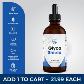 GlycoShield – 100% Natural – 20-in-1 Herbal Liquid Formula – With Chromium, Gymnema & GABA – Vegan, Sugar-Free, Non-GMO – Daily Wellness & Metabolic Support – 2 Droppers/Day:_1 Bottle