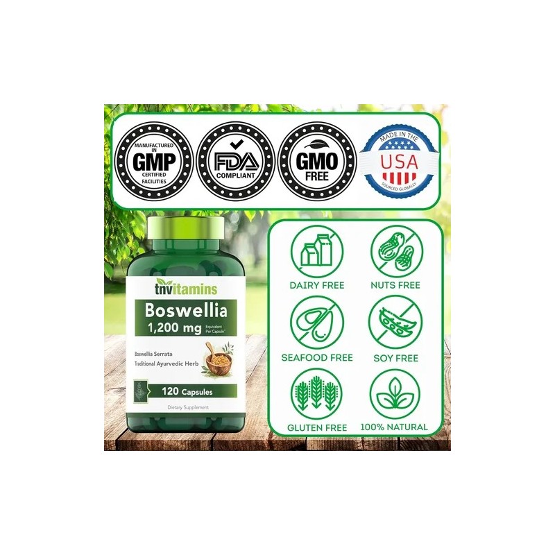 Boswellia Serrato Apoyo Articulaciones 120 Cápsulas.