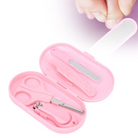 Tijeras para bebés, equipo de uñas para bebés con de ABS bastante seguro para la familia para el bebé(rosado)