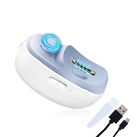 BAI Stone Electric Nail Clipper- 3 in 1 Fingernail Clipper and Polisher with REDLight, USB Rechargeable, 2 Speed Gears Automatic Safety Trimmer for Baby, Kids, Adult, Seniors (White)