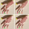 QSTOHENA Henna Tattoo Stencil Kit,Reusable Mehendi Stencils Templates for Hand