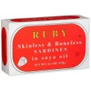 Ruby Skinless and Boneless Sardines In Soya Oil, 4 3/8-Ounce