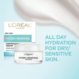 Crema L'Oreal Paris hidra-renovación humedad continua, 1.7 onzas, paquete de de 1, Ivory