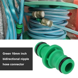 YINETTECH 10Pcs Garden Hose Connector 16mm Plastic Hose Joiner Double Male Hose Connector for Water Gun Hose Gardening Car Washing 50x25mm(Green)