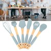 Silicone Cooking Utensils 6 Piece Silicone Utensil Set Durable Wooden