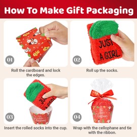 HAPPYPOP Funny Christmas Gifts for Women - Rubber Duck Socks for Duck Lovers, Christmas Stocking Stuffer for Teens