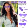 AEAHALY 40 Purple Heart Sunglasses Bulk for Women & Kids,