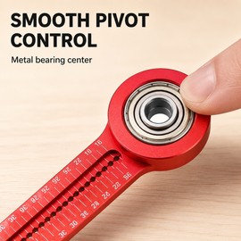 Aluminum Alloy Woodworking Circle Drawing Compass Scribe Ruler
