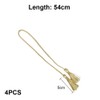 4Pcs Polyester Braided Tassels 54cm Light Yellow Double-Ended Tassel Tie