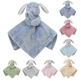 Baby Bunny Rabbit Comforter Blanket Baby Girl Boy Infant Toddler Newborn Cuddle Snuggle Soft Blankets 7 Colours (Dusky Blue, One Size, Bunny Rabbit)