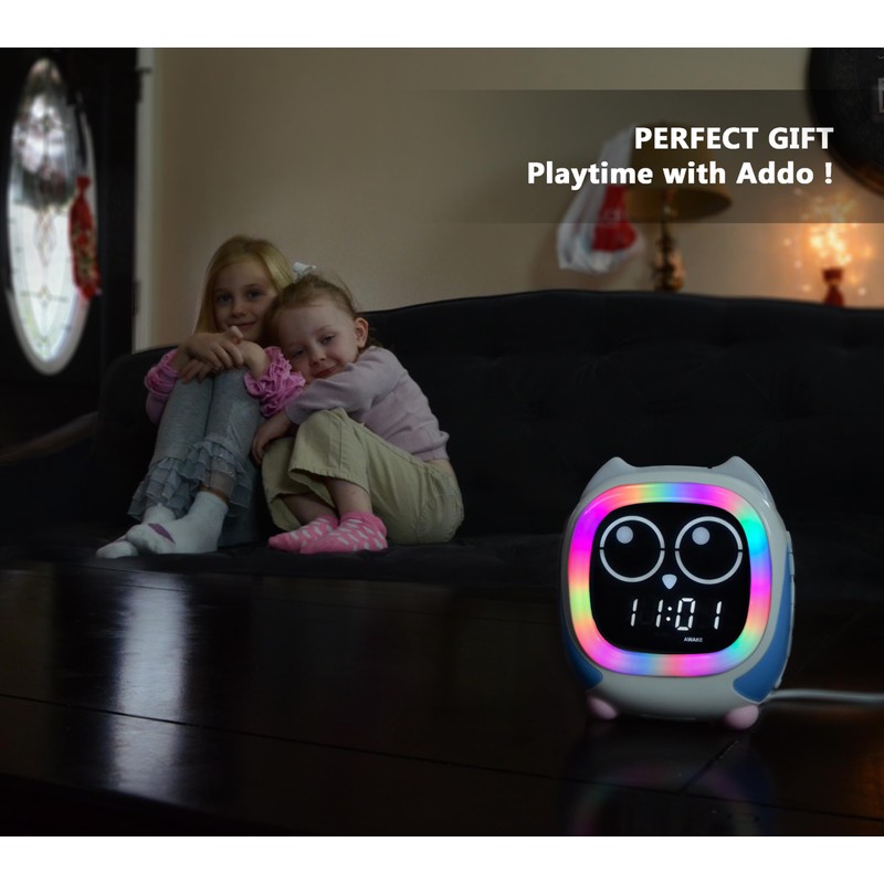 Addo Kids Alarm Clock, Sunrise/Sunset Simulation Bedside Lamp, Grow Children's