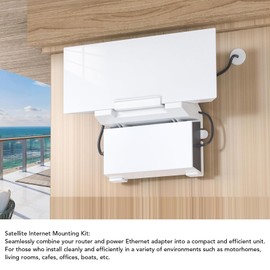 Fabater Gen 3 Router-Halterung, V3-Halterung, ABS-Satelliten-Netzteil-Halterung für Platzersparnis, Netzteil-Montageset, Satelliten-Internet-Set