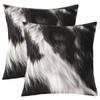 Cowhide Throw Pillow Covers Square 24"x24" Cow Fur Printed Cushion