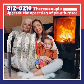 Dusledel 812-0210 Thermocouple Replacement for Quadrafire for Heatilator 800 1000 1100i Insert 1200 Freestanding 1200i Insert Pellet Stove Thermocouple, Space Heater Replacement Parts