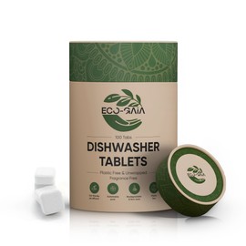 Dishwashing Detergent Tablets | All-in-one Formula Plastic Free Dishwasher Detergent pods | 100 Tabs (4 Month Supply) | Non plastic - Non wrapped - Eco Friendly Tablets