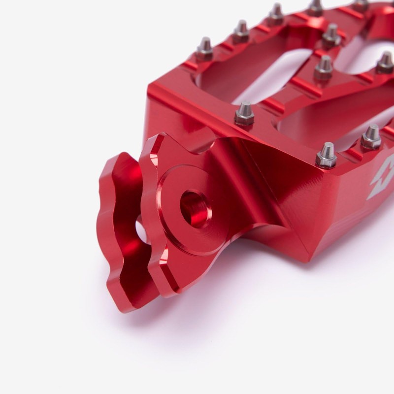 Full-E Charged Footpeg Set Red for E Ride Pro, Surron,