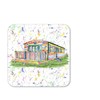 Coaster Caravan Static Holiday Home Coasters Watercolour Art Gift Work